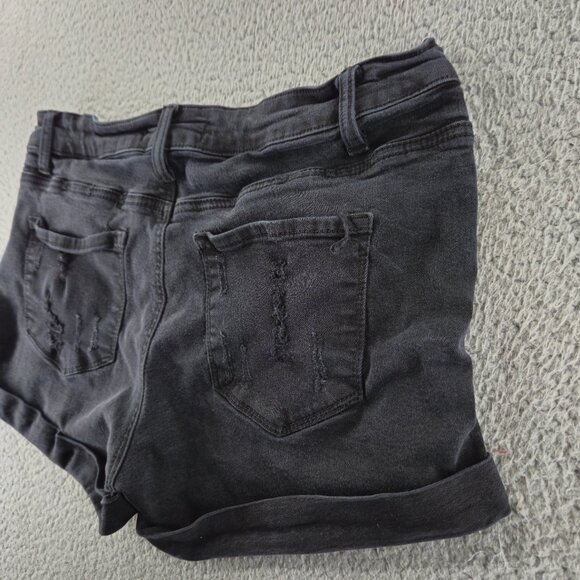 KanCan Shorts Womens 30 Distressed Denim Mid Rise Rolled Hem Casual Summer - Picture 16 of 16